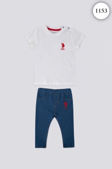 1153 Костюм детский U.S POLO ASSN. КРЕМОВЫЙ фото 76624