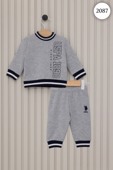 2087 Костюм детский U.S POLO ASSN. СЕРЫЙ фото 77653