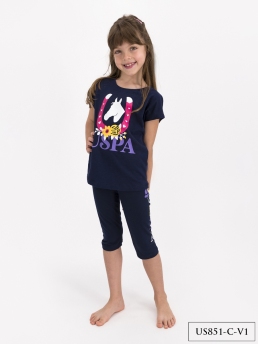 851-G Комплект для девочки U.S POLO ASSN. v1 СИНИЙ фото 78737