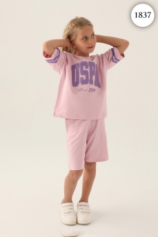 1837 Комплект для девочки U.S POLO ASSN. v2 РОЗОВЫЙ фото 77447